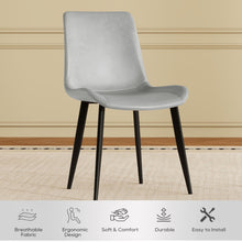 Load image into Gallery viewer, Modern Dining Chair With Carbon Steel Legs
