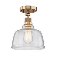 Load image into Gallery viewer, Shaded Metal Dimmable Flush Chandelier With Shades - Gold