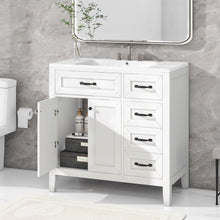 Load image into Gallery viewer, Modern Bathroom Vanity With Sink, Freestanding With Drawers And Doors