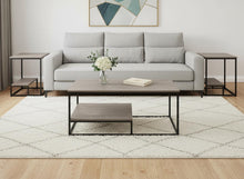 Load image into Gallery viewer, Metal Coffee Table With Shelf (Set of 3) - Taupe And Black