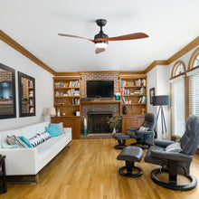 Load image into Gallery viewer, Ceiling Fan With 3 Blades, Remote Control, Reversible DC Motor, Noiseless Operation, 3 Downrods