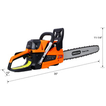 Load image into Gallery viewer, 62Cc Gas Powered Chainsaw With 20" Oregon Chain & Bar 2 Cycle Petrol Handheld Cordless Design Epa Compliant - Orange