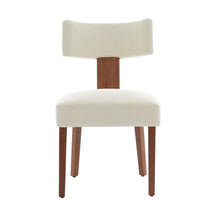 Load image into Gallery viewer, Tufted Solid Wood Partially Open Back Dining Side Chairs (Set of 2) - Beige / Brown