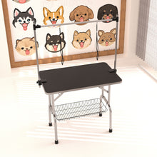 Load image into Gallery viewer, Professional Dog Pet Grooming Table Adjustable Heavy Duty Portable With Arm & Noose & Mesh Tray - Black