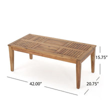 Load image into Gallery viewer, Ajuni - Rectangular Acacia Outdoor Coffee Table - Natural
