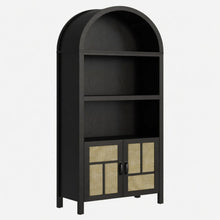 Load image into Gallery viewer, Arched Pantry Cabinet With Adjustable Storage & Doors - Black