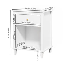 Load image into Gallery viewer, Nightstand & 1 Drawer And 1 Shelf - White