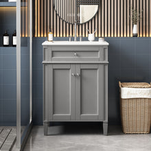 Load image into Gallery viewer, Bathroom Vanity With 2 Doors And Tip Out Drawer, Soft Closing Hinges