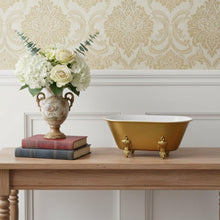 Load image into Gallery viewer, Hand Painted Decorative Tub - Gold / White
