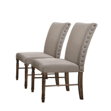 Load image into Gallery viewer, Upholstered Linen Dining Side Chairs (Set of 2) - Cream / Oak