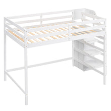 Load image into Gallery viewer, Loft Bed With Built In Storage Wardrobe And Staircase