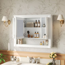 Load image into Gallery viewer, Wall-Mounted Bathroom Cabinet With Mirror And Open Shelf - White