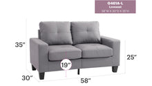 Load image into Gallery viewer, Upholstered Track Arm Loveseat For Cozy Spaces