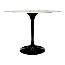 Load image into Gallery viewer, 40" Marble And Metal Dining Table - Black