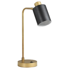 Load image into Gallery viewer, Dharma - Adjustable Table Lamp With Shade - Antique Brass