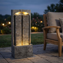 Load image into Gallery viewer, Modern Outdoor Water Fountain With LED Lights