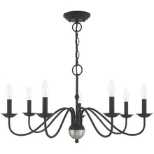Load image into Gallery viewer, 16" Seven Light Dimmable Chandelier With Shades - Black