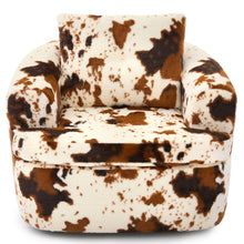 Load image into Gallery viewer, Modern Swivel Barrel Chair With Dual-Layer Cushion