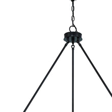 Load image into Gallery viewer, 48" Candle Style Multi Light Metal Dimmable Chandelier - Black / White