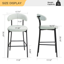 Load image into Gallery viewer, Counter Height Bar Stools With Powder Coating Base And Footrest