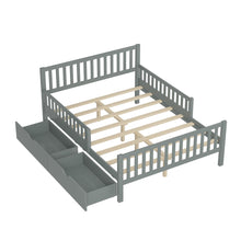 Load image into Gallery viewer, Platform Bed With Guardrails On Both Sides And 2 Storage Drawers