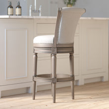 Load image into Gallery viewer, Swivel Barstool With High-Back