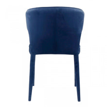 Load image into Gallery viewer, Upholstered Velvet Wing Back Dining Arm Chair - Blue