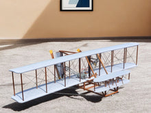 Load image into Gallery viewer, Hand Painted Model Airplane Tabletop Sculpture - Brown / White