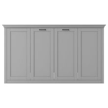 Load image into Gallery viewer, Twin Size Murphy Bed With Cabinet Storage - Gray