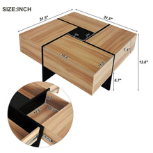 Load image into Gallery viewer, Wallace - Coffee Table With 4 Hidden Storage Compartments - Brown