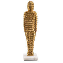 Load image into Gallery viewer, Marble Mummy Tabletop Sculpture - Gold / White