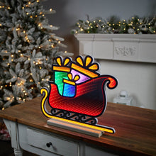Load image into Gallery viewer, Christmas Tabletop Sign With LED (633795) - Green / Orange / Red