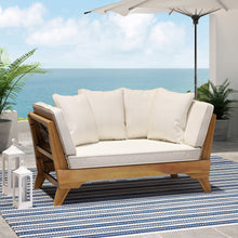 Load image into Gallery viewer, Outdoor Acacia Wood Expandable Daybed With Cushions