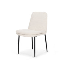 Load image into Gallery viewer, Upholstered Boucle Metal Dining Side Chair - Cream