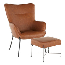 Load image into Gallery viewer, Izzy - Industrial Lounge Chair & Ottoman Set