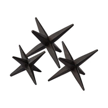 Load image into Gallery viewer, Star Tabletop Sculptures (Set of 3) - Black