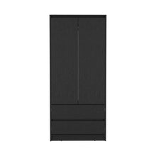 Load image into Gallery viewer, 71" Transitional Wood Two Door Two Drawer Combo Dresser - Black