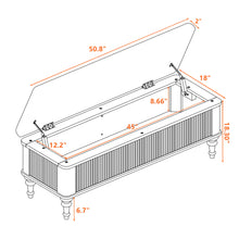 Load image into Gallery viewer, Storage Ottoman Bench For Living Room - Natural