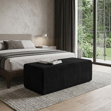 Load image into Gallery viewer, Corduroy Ottoman - Black