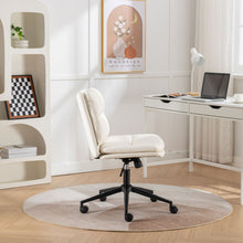 Load image into Gallery viewer, Bizerte - Adjustable Swivel Criss-Cross Chair, Wide Seat / Office Chair / Vanity Chair - White