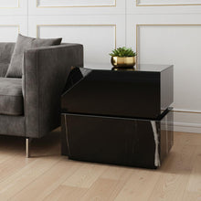 Load image into Gallery viewer, Glass Block End Table - Black