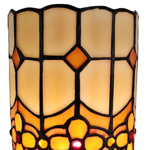 Load image into Gallery viewer, Mosaic Tile Stained Glass Accent Lamp - Brown And Beige