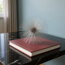 Load image into Gallery viewer, Decorative Urchin Spiky Sphere Tabletop Sculpture - Silver