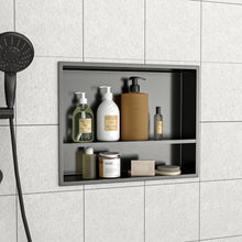 Load image into Gallery viewer, Modern Stainless Steel Shower Niche Double Shelf For Bathroom