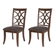 Load image into Gallery viewer, Upholstered Microfiber Dining Side Chairs (Set of 2) - Brown