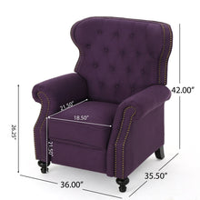 Load image into Gallery viewer, Accented Push Back Recliner Chair With Rolled Arms, Enjoy Cocooning Comfort