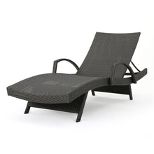 Load image into Gallery viewer, Salem - Contemporary Wicker Chaise Lounge With Arm, Weather Resistant