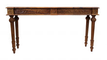 Load image into Gallery viewer, Solid Wood Distressed Console Table - Brown