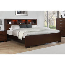Load image into Gallery viewer, Ardino - California King Bed With Bookcase Headboard - Cappuccino