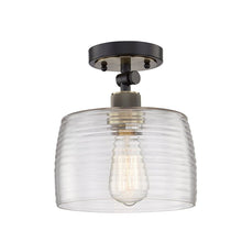 Load image into Gallery viewer, Shaded Dimmable Flush Chandelier With Shades - Gray